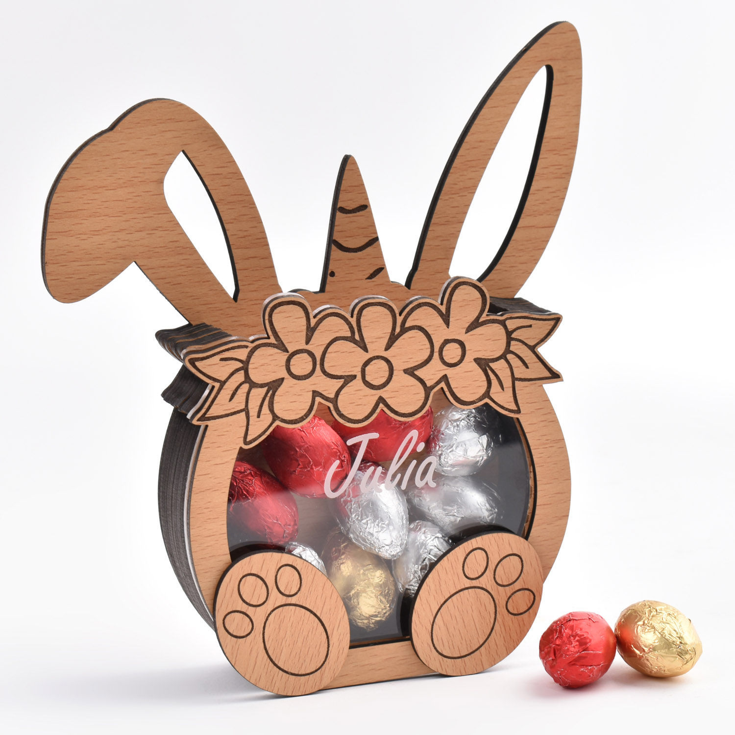 Online Eggcellent Easter Personalised Bunny Chocolates Box Gift