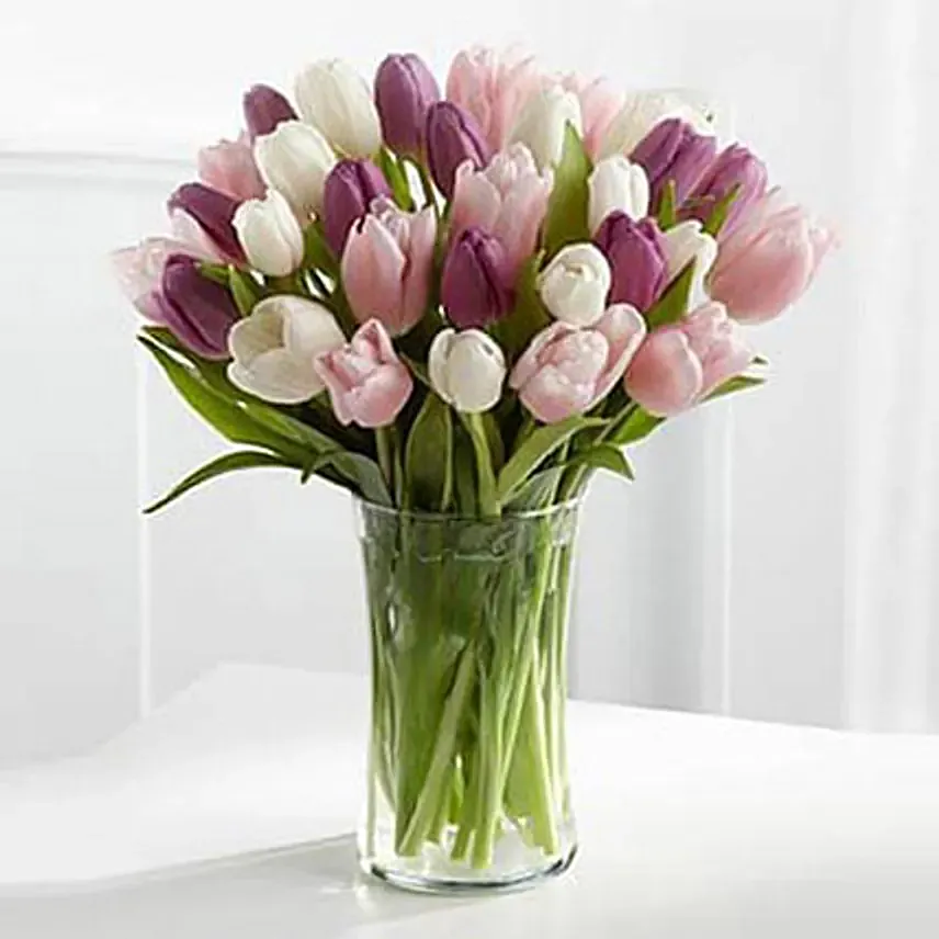 Painted Skies Tulip Bouquet Standard: 