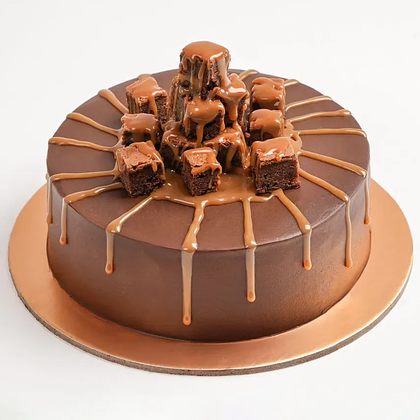 Special Brownie Caramel Cake: Cake Delivery in Kuwait