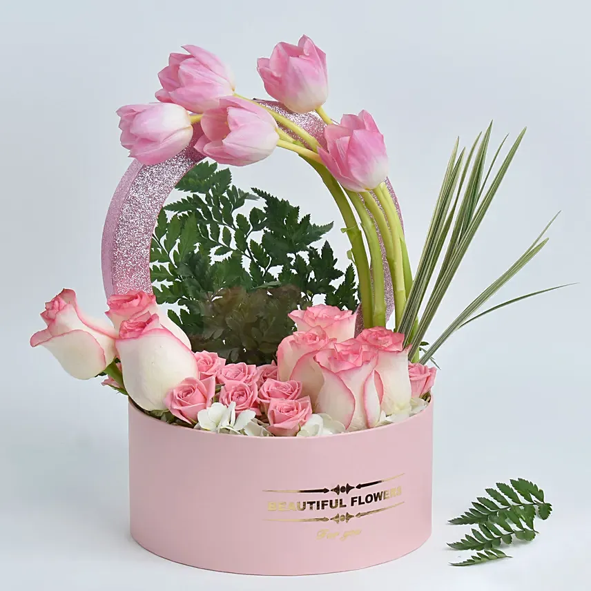 Tulip and Roses Box: Flowers Offers