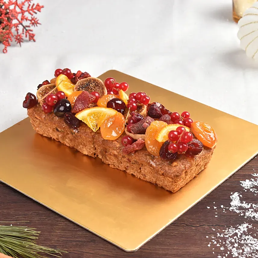 Decorated Rich Loaf Cake: Plum Cakes Dubai