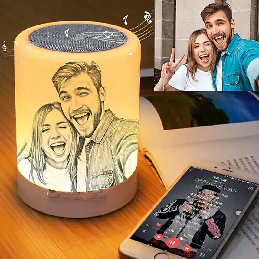 Sketch Personalized Bluetooth Lamp: Birthday Personalised Gifts
