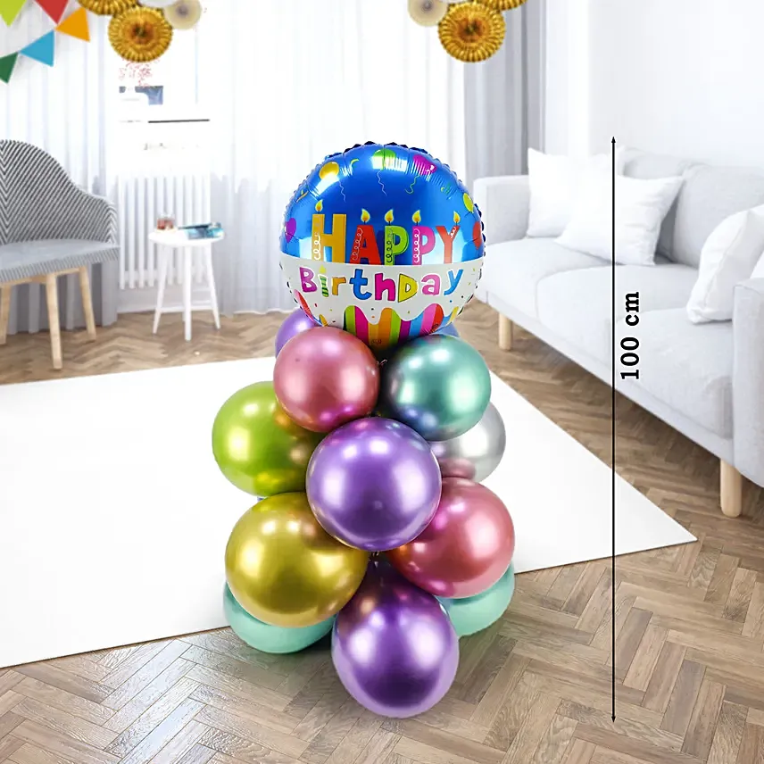 Happy Birthday Balloon Pillar: Balloons Dubai