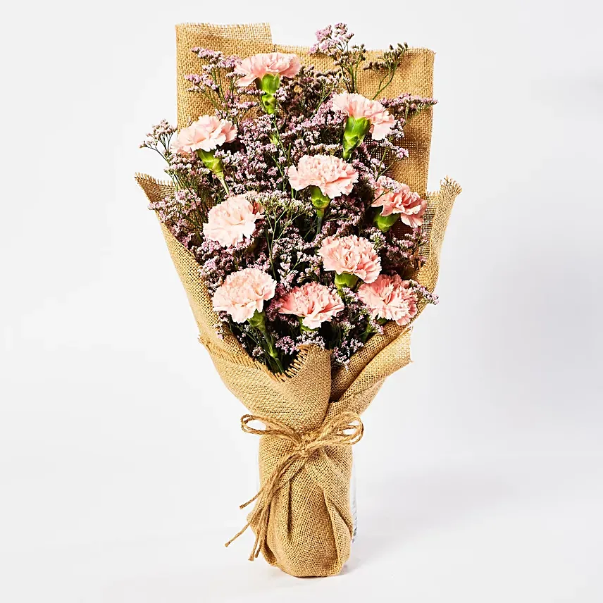 Lovely Pink Carnations Bouquet: Bouquet of Flowers