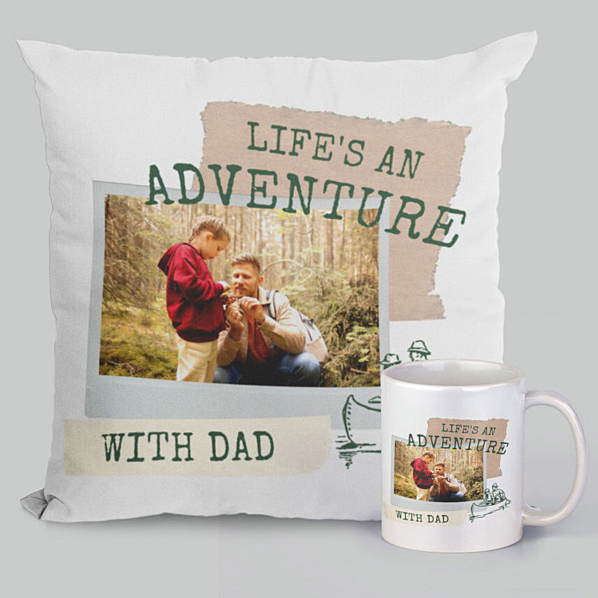 Mug And Cushion Combo for DAD: Personalised Cushions