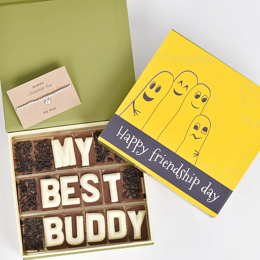 My Best Buddy Chocolates With Friendship Band: Personalised Combos