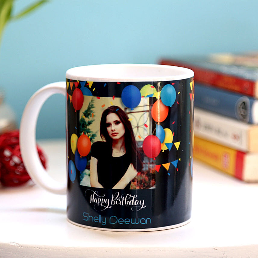 Personalised Birthday Balloons Mug: Same Day Delivery Gifts