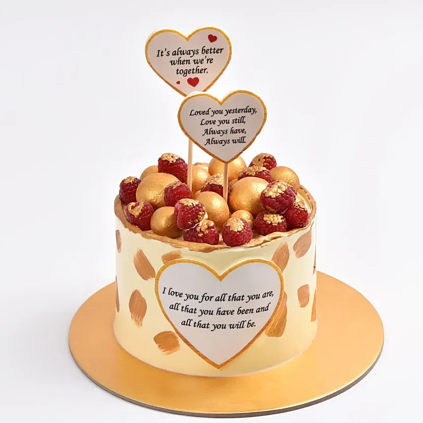 Premium Love Quotes Cake: 