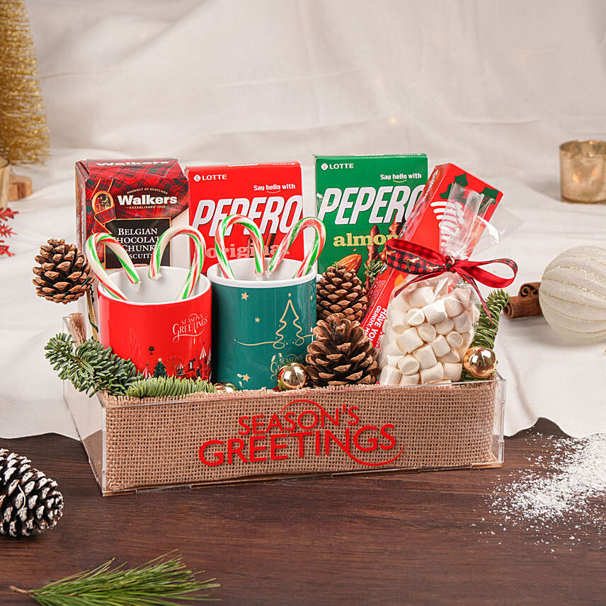 Seasons Greetings Gift Tray: Christmas Hampers