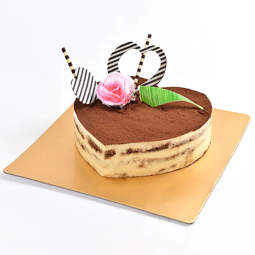 Tiramisu Heart Cake: Anniversary Flowers & Cakes