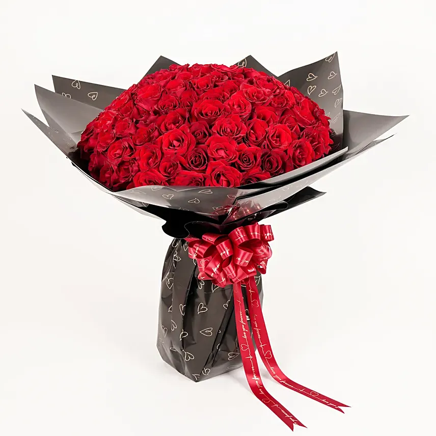 111 Red Roses Grand Bouquet: Same Day Valentine's Day Gifts Delivery 