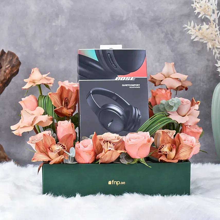 Bose Quiet Comfort Headphones with Flowers Gift Set