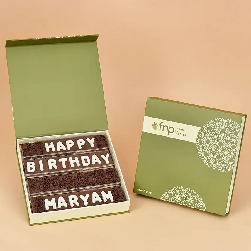 Customized Happy Birthday Chocolate:  Chocolates for Her