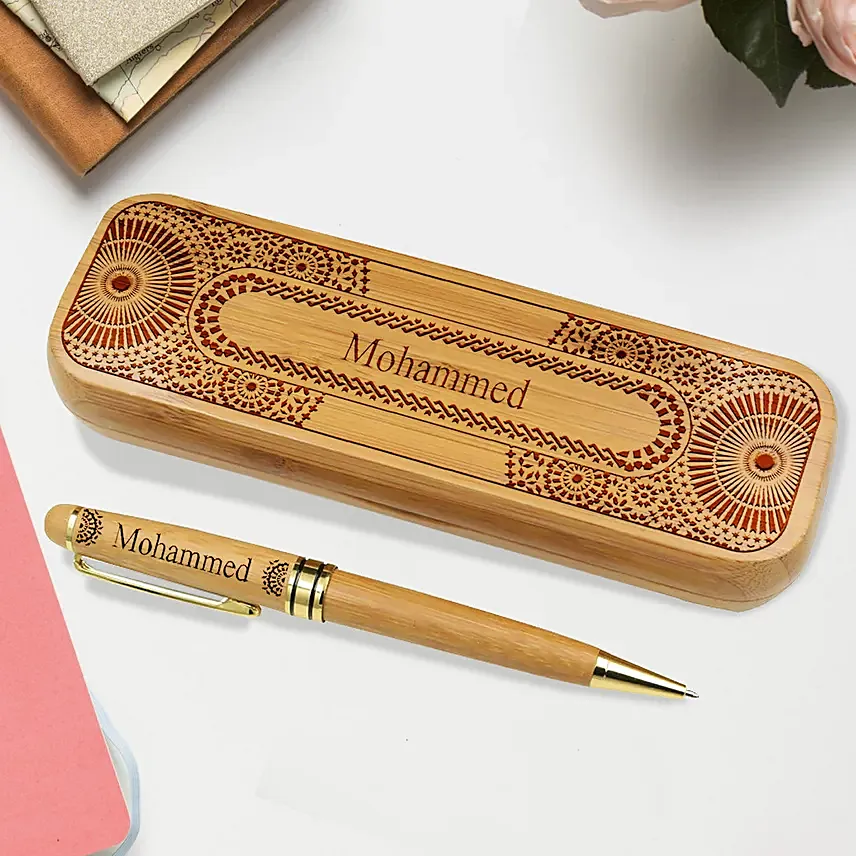 Engraved Wooden Pen With Box: Personalised Gifts Offers