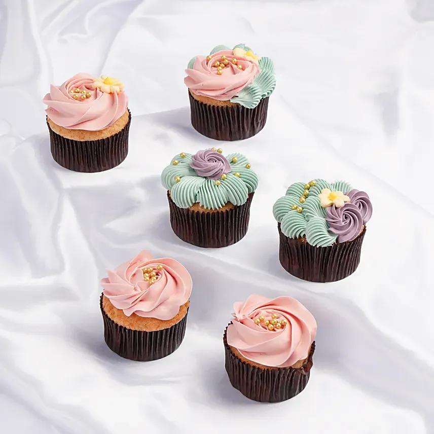 Tasteful Pastel Vanilla Cupcakes: Happy Mothers Day Cake