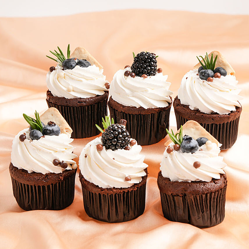 Chocolate Cupcakes 6 Pcs: Anniversary Cakes to Sharjah