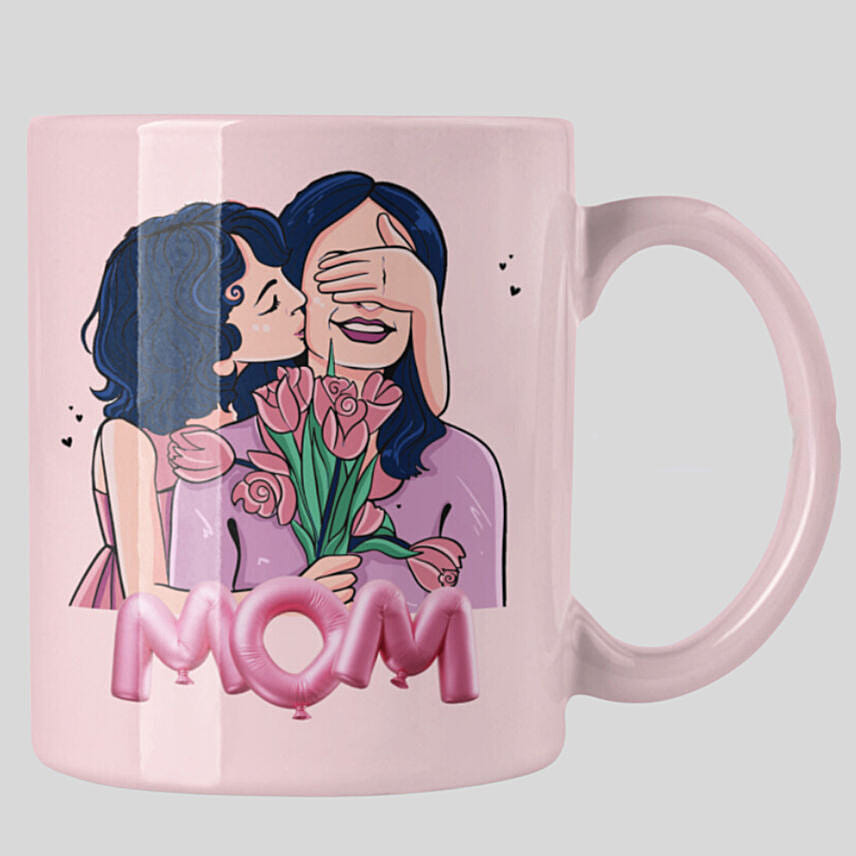 Surprise For Mom Pink Mug: Mothers Day Mugs