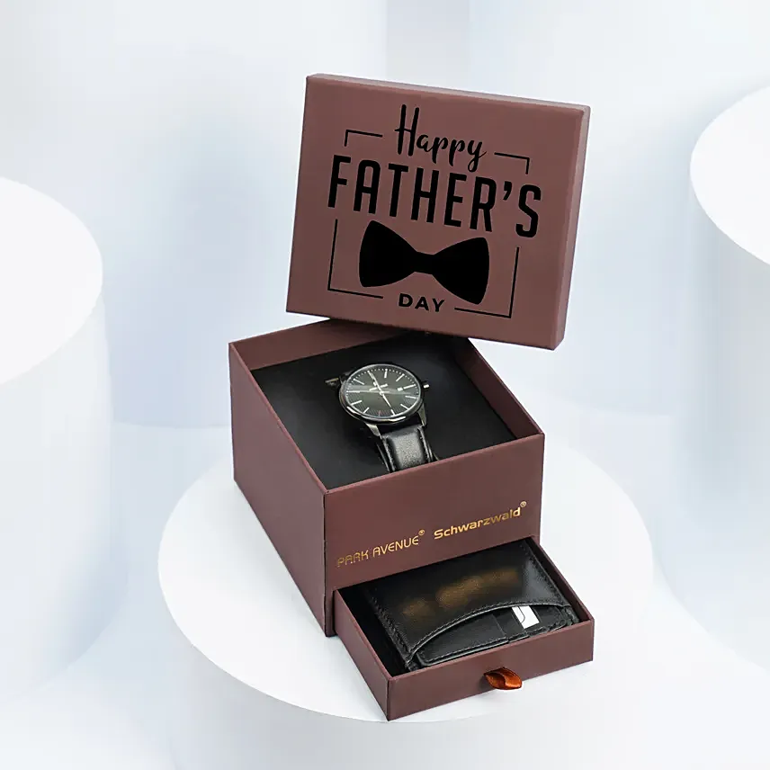Premium Watch And Wallet Box For Dad: Mens Wallet