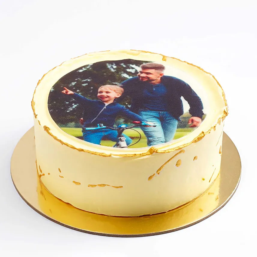 Delicious Chocolate Photo Cake For Dad: Happy Fathers Day Cakes