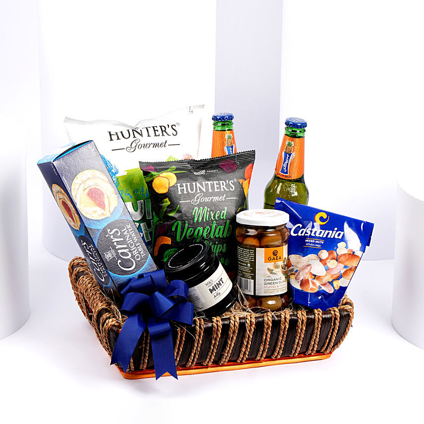 Blue and Delicious Gift Basket: Gift for Boyfriend