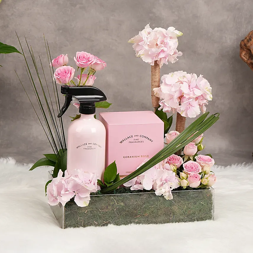 Wallace & Co Luxury Home Fragrance Rose Gift set: Anniversary Hampers