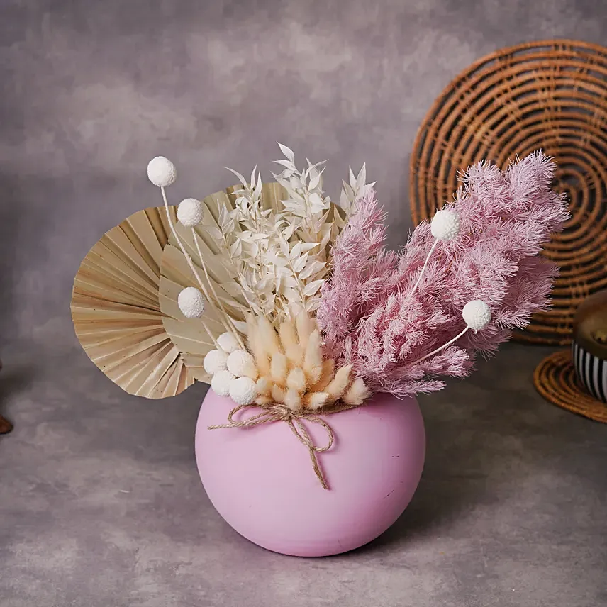 Shades of PInk and Peach Dried Flowers: Artificial Flower Bouquets