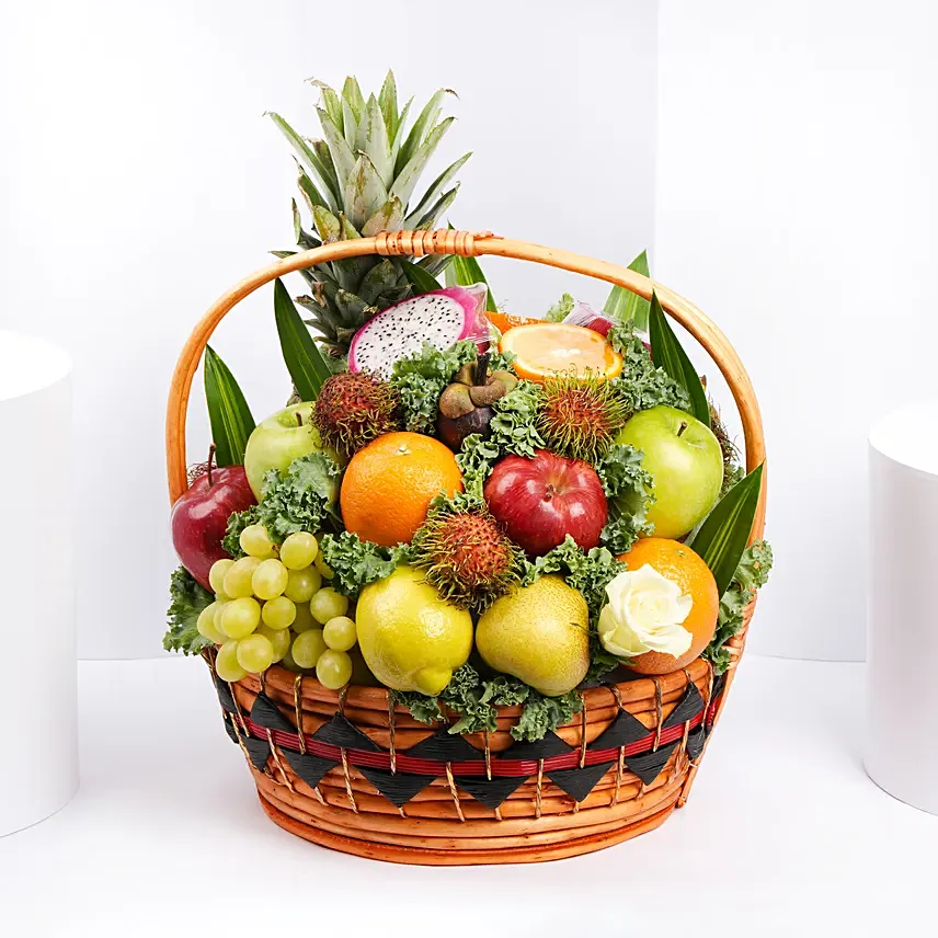 Exotic Fruits Basket Small: Fresh Fruit Basket 