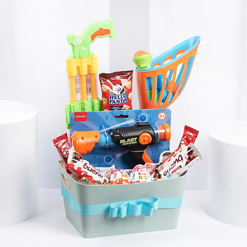 Hello Fun and Treats Basket For kids: 
