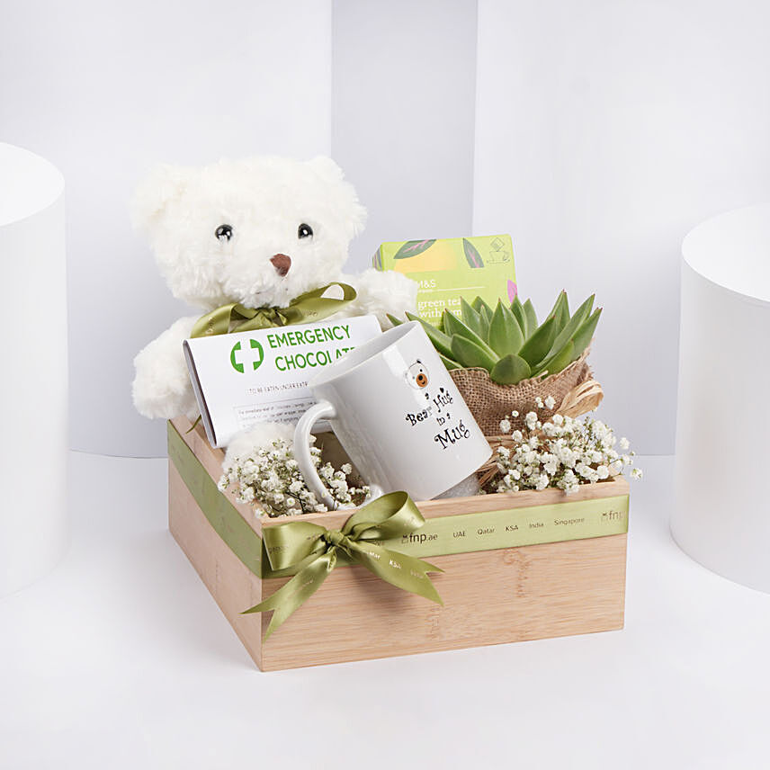 Bear Hugs Get Well Soon Hamper: Tea and Coffee Gift Hampers