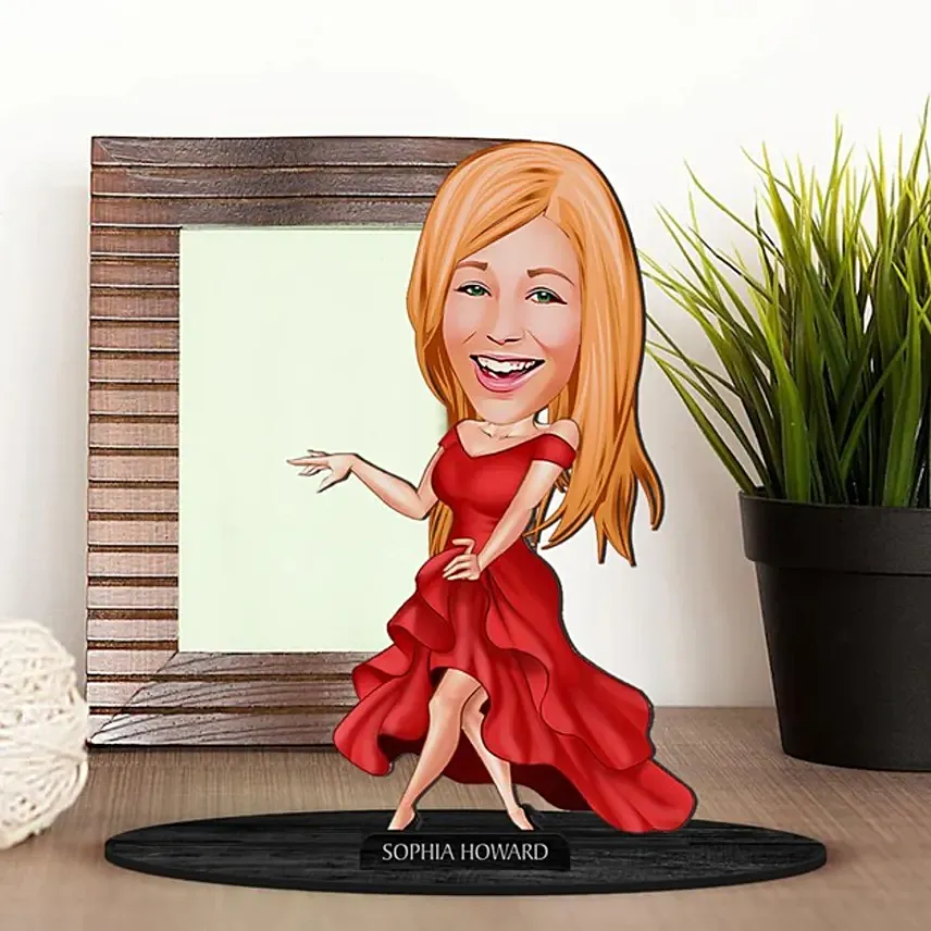 Personalized Caricature for Women Dancer: Personalised Photo Frames