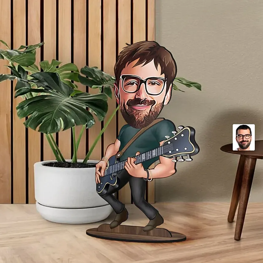 Personalized Caricature Gift for Guitarist: Personalized Gifts for Him