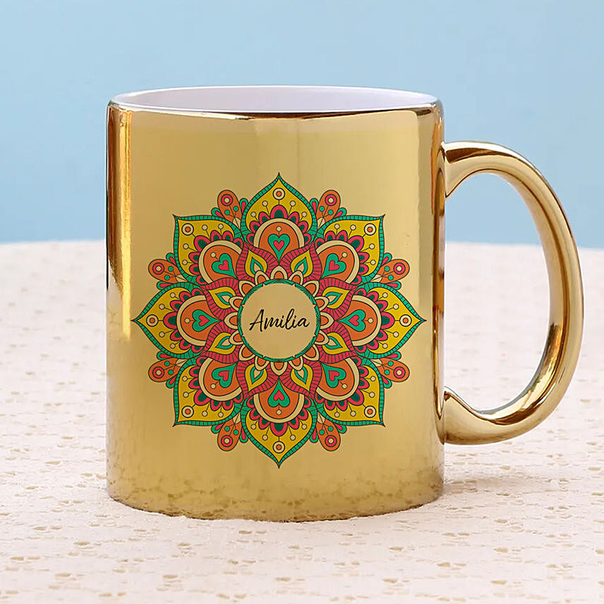 Womens Personalized Mandala Art Mug: Personalised Mugs Dubai