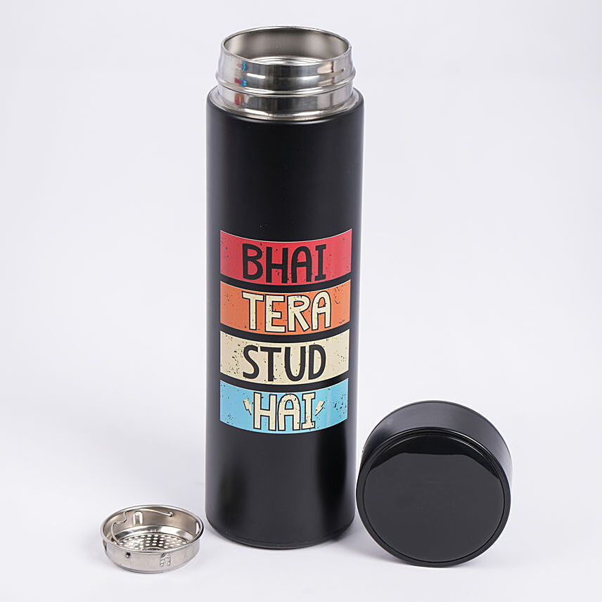 Bhai Tera Stud Hai Temperature Bottle: Personalised Gifts for Rakhi