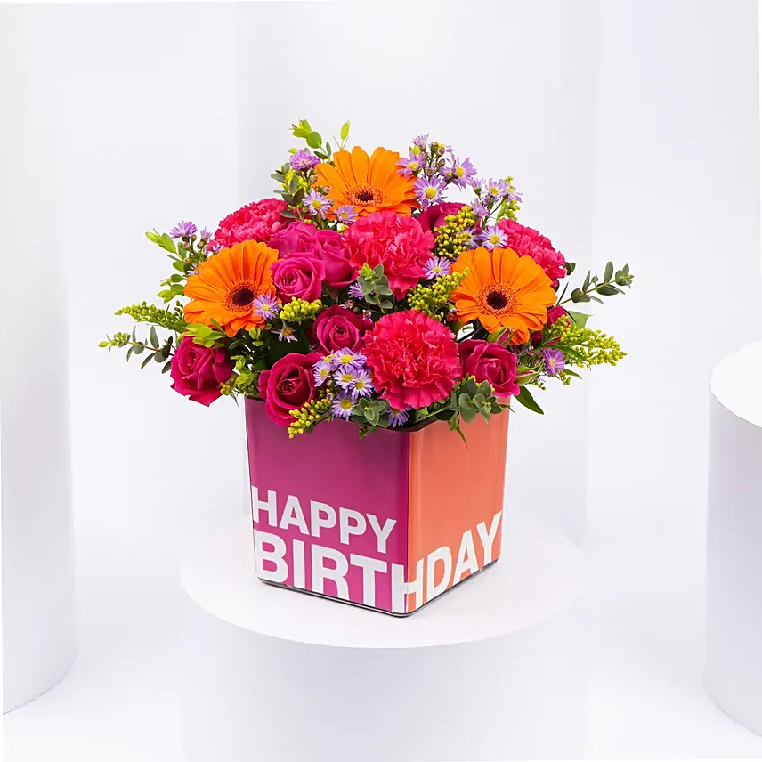 Rosy Birthday Present: Chrysanthemum Flowers Bouquets