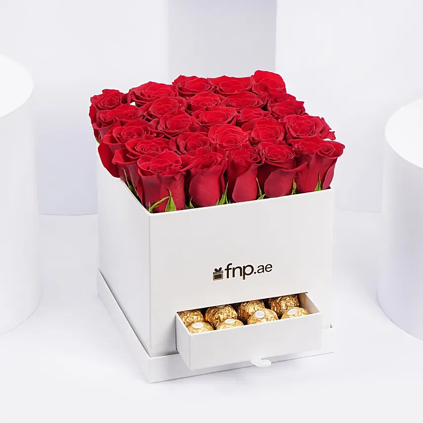 Classic Red Roses Arrangement: 1st Wedding Anniversary Gifts