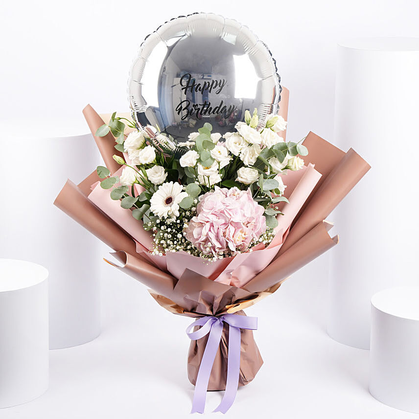 Joious Birthday Flowers and Bouquet: White Flower Bouquets