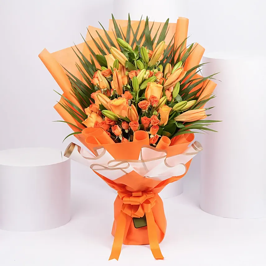 Radiance of Floral Beauty: Orange Flower Bouquets