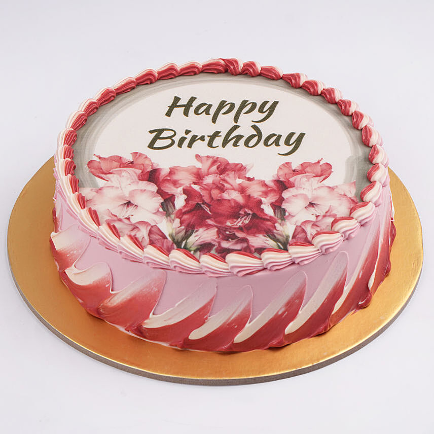 Gladiolus Delight Cake: Birthday Cakes