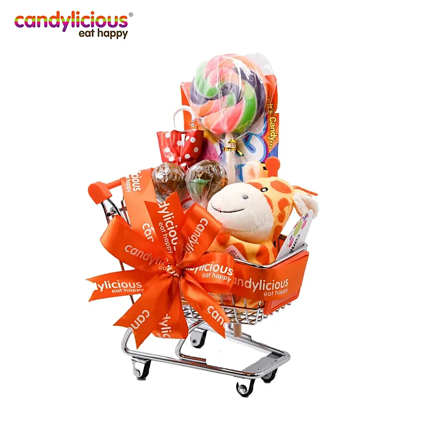 Candylicious Mini Orange Trolley Gift Pack: 