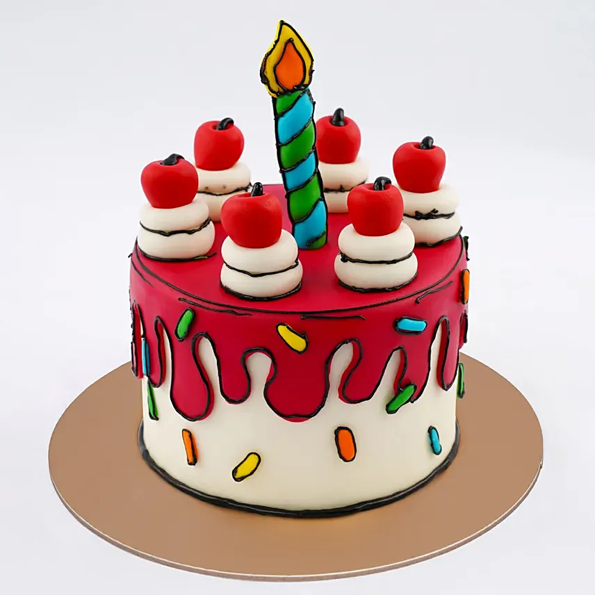 Birthday Candle Cake: Fudge Cakes