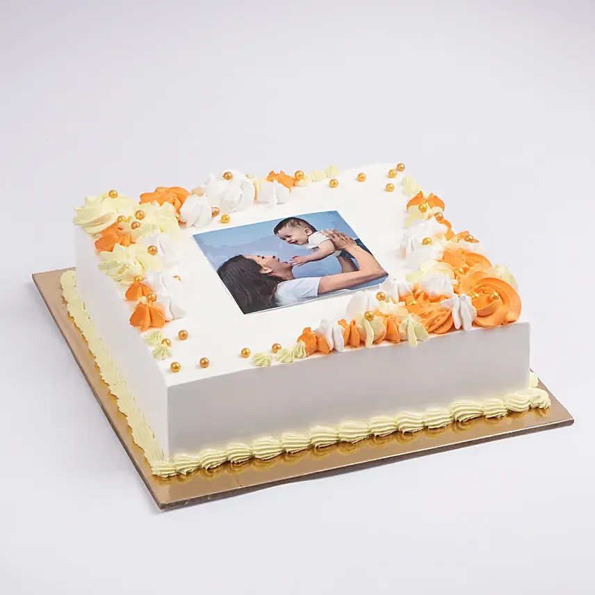 Cheerful Moments Photo Cake: Capture Memories: Personalized Photo Cakes