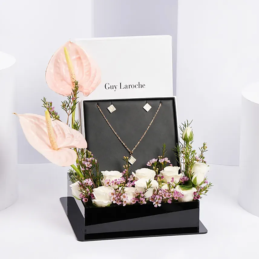 Guy Laroche Earring and Necklace Gift Set for Her: Jewellery