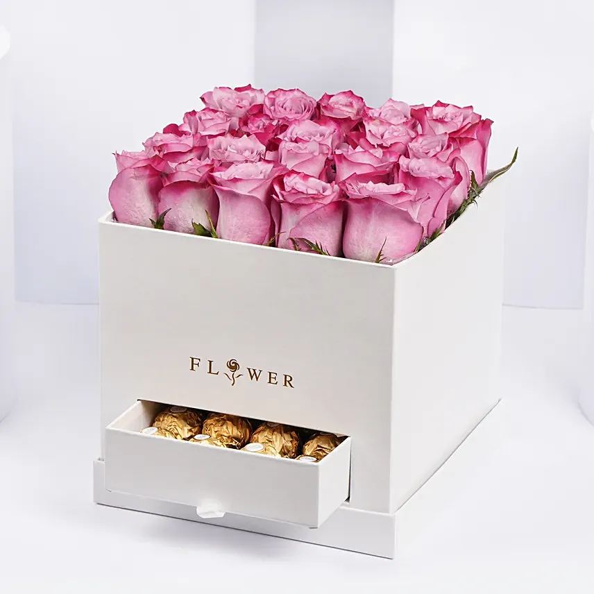 Hues Of Purple and Chocolates: Flower Boxes