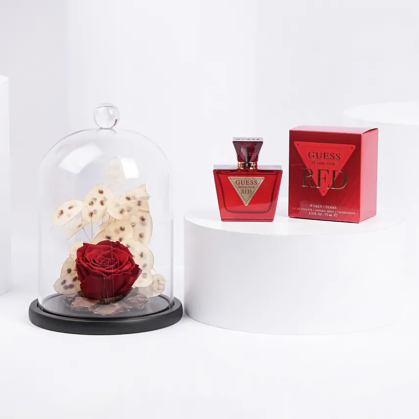 Forever Red Rose With Guess Seductive Red For Women: 