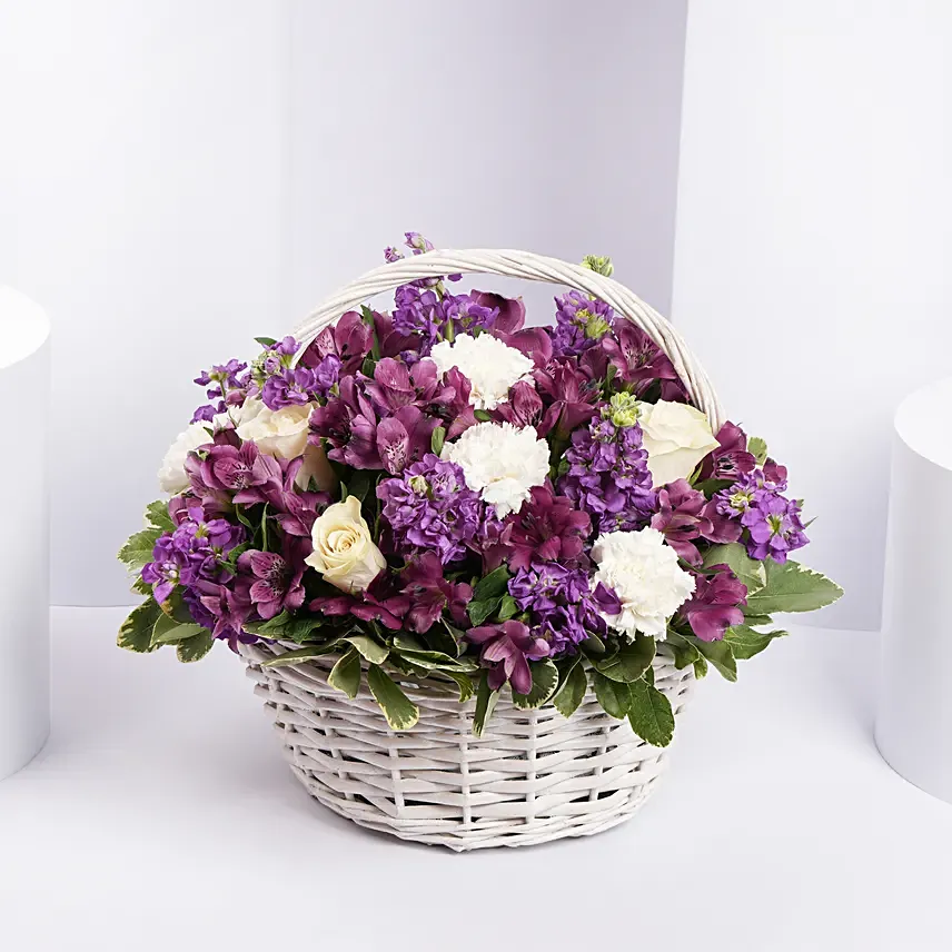 Basket Of Royal Flowers: Basket Arrangements 