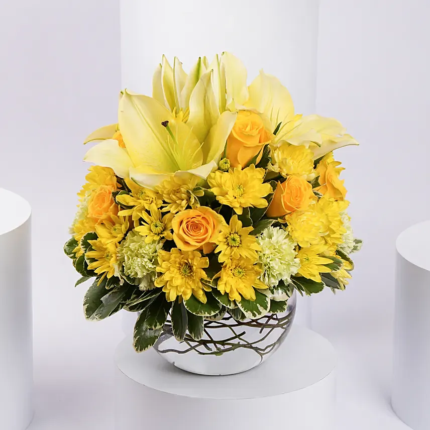 Bowl Of Happy Flowers: Chrysanthemum Flowers