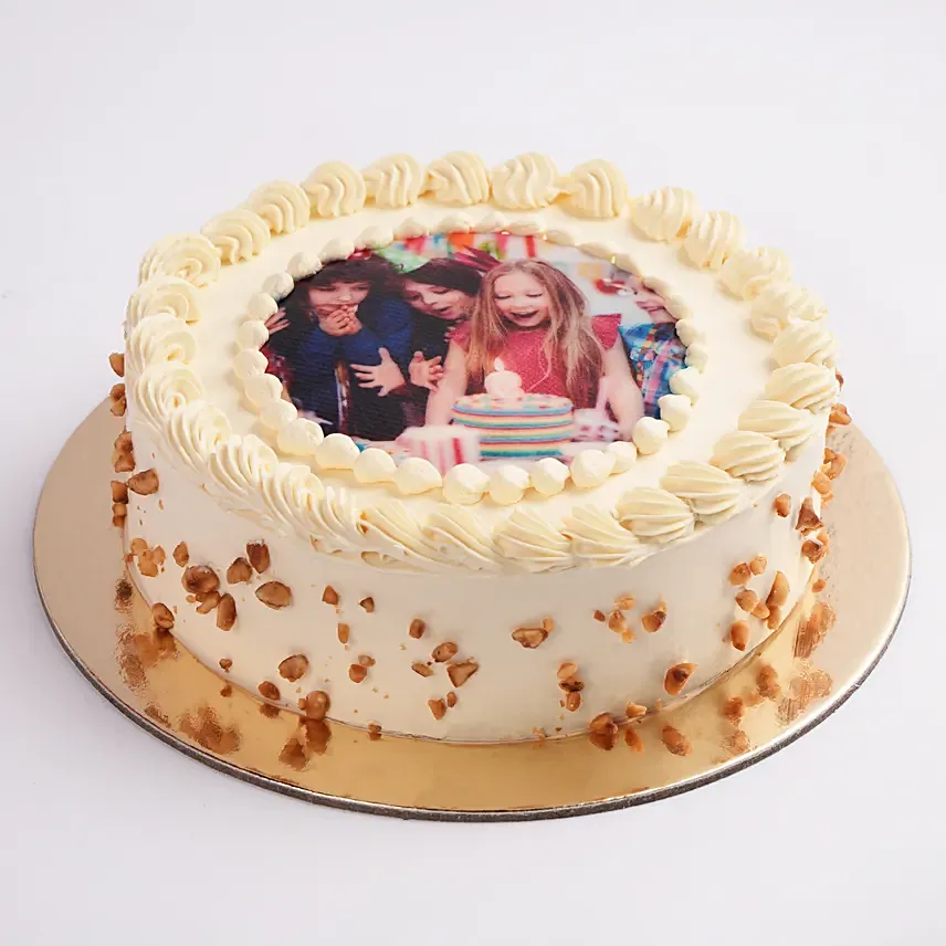 Butterscotch Birthday Photo Cake 500gm: Capture Memories: Personalized Photo Cakes