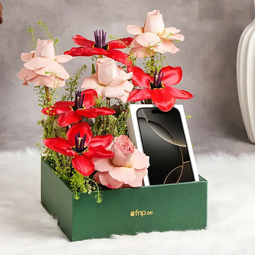 Iphone 16 Pro Gift with Flowers: Apple Gifts