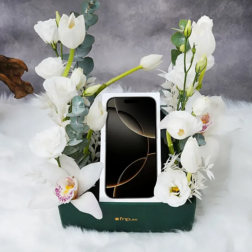 Iphone 16 Pro Max Gift with Flowers: 