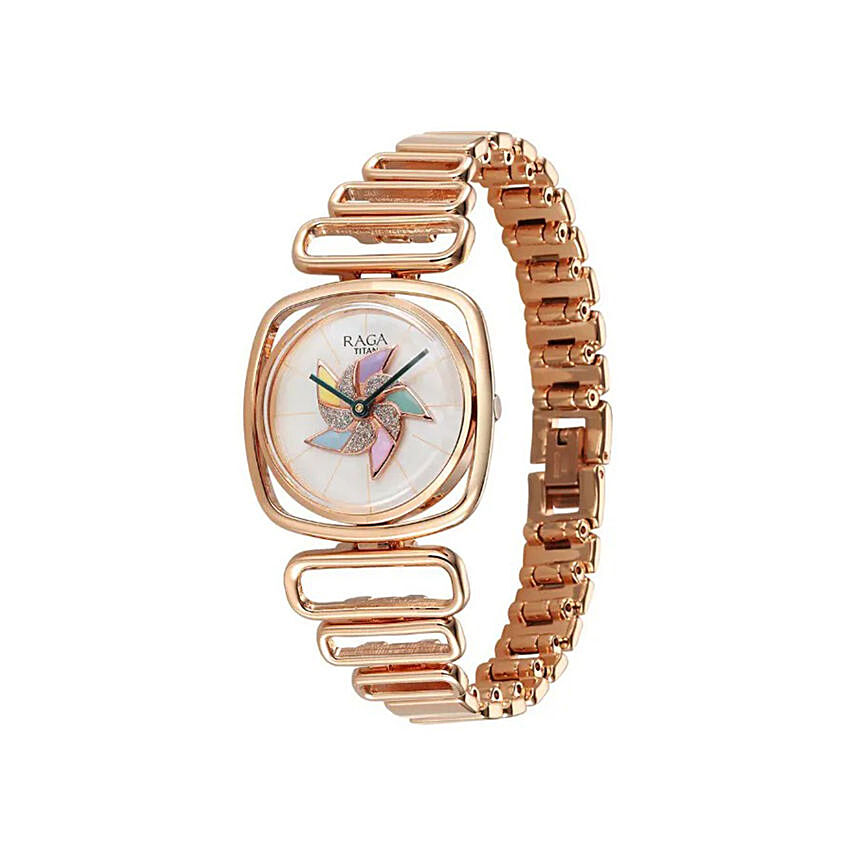 Titan Raga Mother of Pearl Analog Watch for Her: Gifts Offers